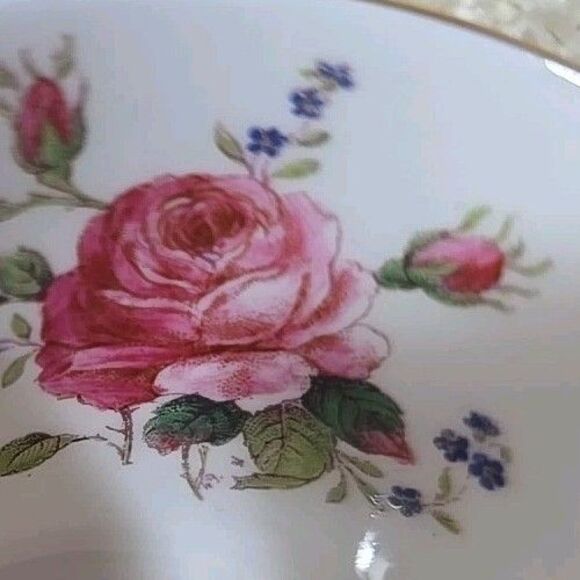 Swansea Rose (Magenta) Demitasse Cup and Saucer R139 Signed W Birbeck - Picture 12 of 14